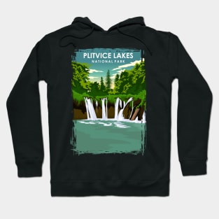 Plitvice Lakes National Park Travel Poster Hoodie